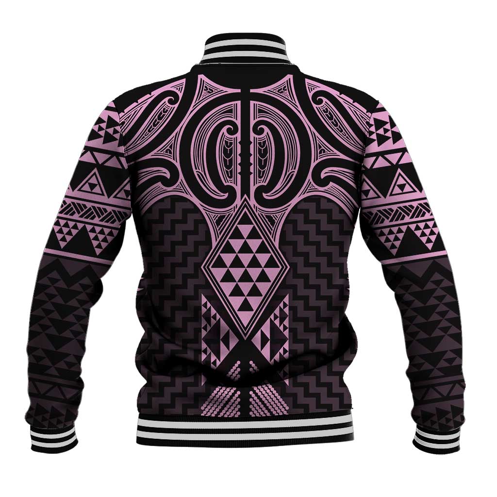 Mawhero Maori Ta Moko Poutama Art Baseball Jacket LT9 - Polynesian Pride