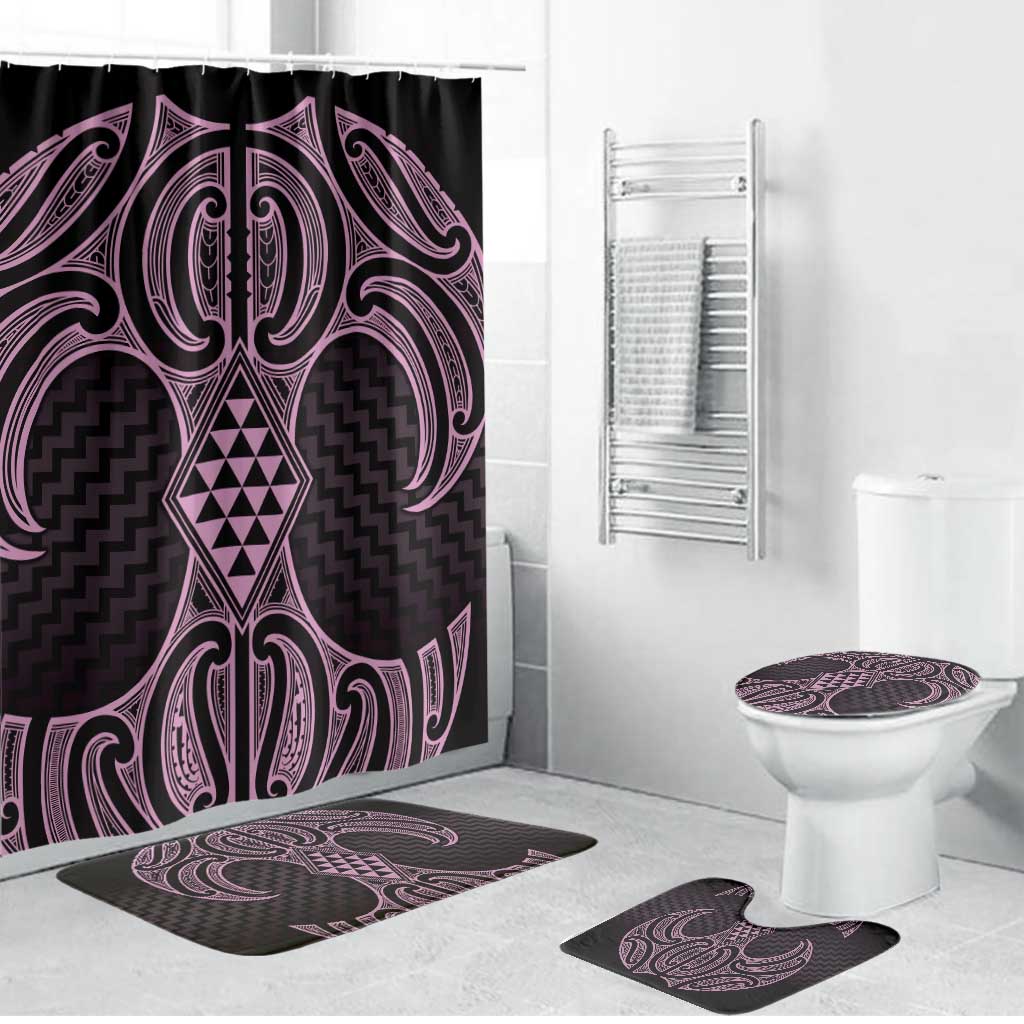 Mawhero Maori Ta Moko Poutama Art Bathroom Set - Polynesian Pride