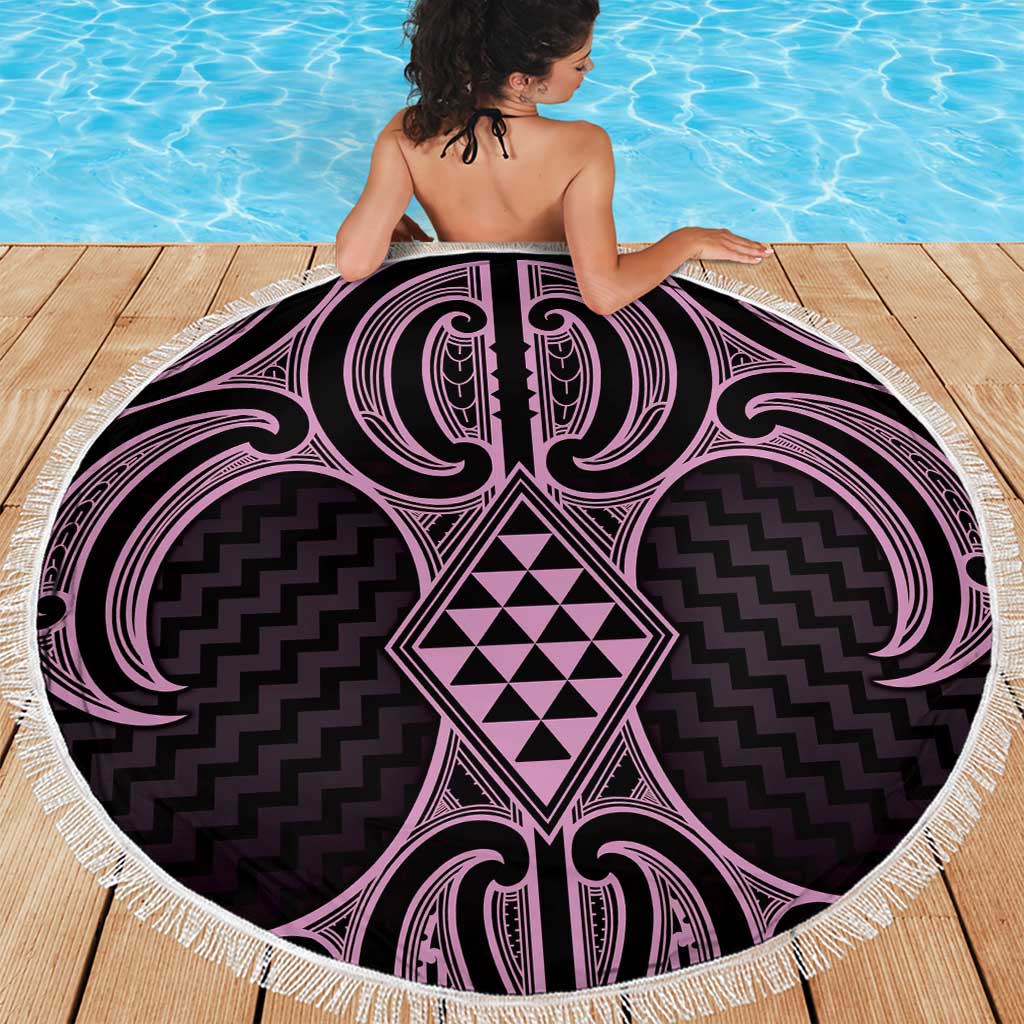 Mawhero Maori Ta Moko Poutama Art Beach Blanket LT9 - Polynesian Pride