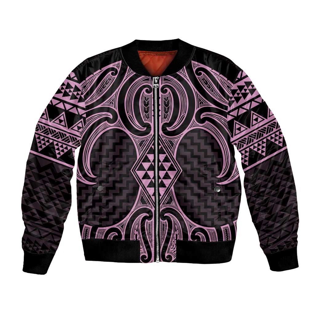 Mawhero Maori Ta Moko Poutama Art Bomber Jacket