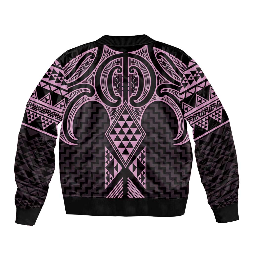 Mawhero Maori Ta Moko Poutama Art Bomber Jacket