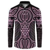 Mawhero Maori Ta Moko Poutama Art Button Sweatshirt