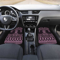 Mawhero Maori Ta Moko Poutama Art Car Mats LT9 Set 2pcs - Front Pink - Polynesian Pride
