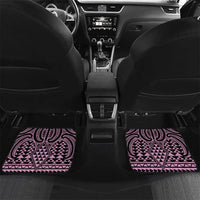Mawhero Maori Ta Moko Poutama Art Car Mats LT9 Set 2pcs - Back Pink - Polynesian Pride