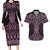 Mawhero Maori Ta Moko Poutama Art Couples Matching Long Sleeve Bodycon Dress and Hawaiian Shirt