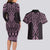 Mawhero Maori Ta Moko Poutama Art Couples Matching Long Sleeve Bodycon Dress and Hawaiian Shirt