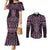 Mawhero Maori Ta Moko Poutama Art Couples Matching Mermaid Dress and Long Sleeve Button Shirt