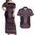 Mawhero Maori Ta Moko Poutama Art Couples Matching Off Shoulder Maxi Dress and Hawaiian Shirt