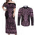 Mawhero Maori Ta Moko Poutama Art Couples Matching Off Shoulder Maxi Dress and Long Sleeve Button Shirt