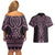 Mawhero Maori Ta Moko Poutama Art Couples Matching Off Shoulder Short Dress and Hawaiian Shirt