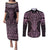 Mawhero Maori Ta Moko Poutama Art Couples Matching Puletasi and Long Sleeve Button Shirt