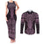 Mawhero Maori Ta Moko Poutama Art Couples Matching Tank Maxi Dress and Long Sleeve Button Shirt