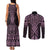 Mawhero Maori Ta Moko Poutama Art Couples Matching Tank Maxi Dress and Long Sleeve Button Shirt