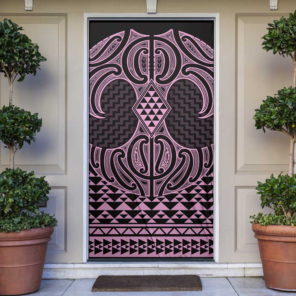 Mawhero Maori Ta Moko Poutama Art Door Cover - Polynesian Pride