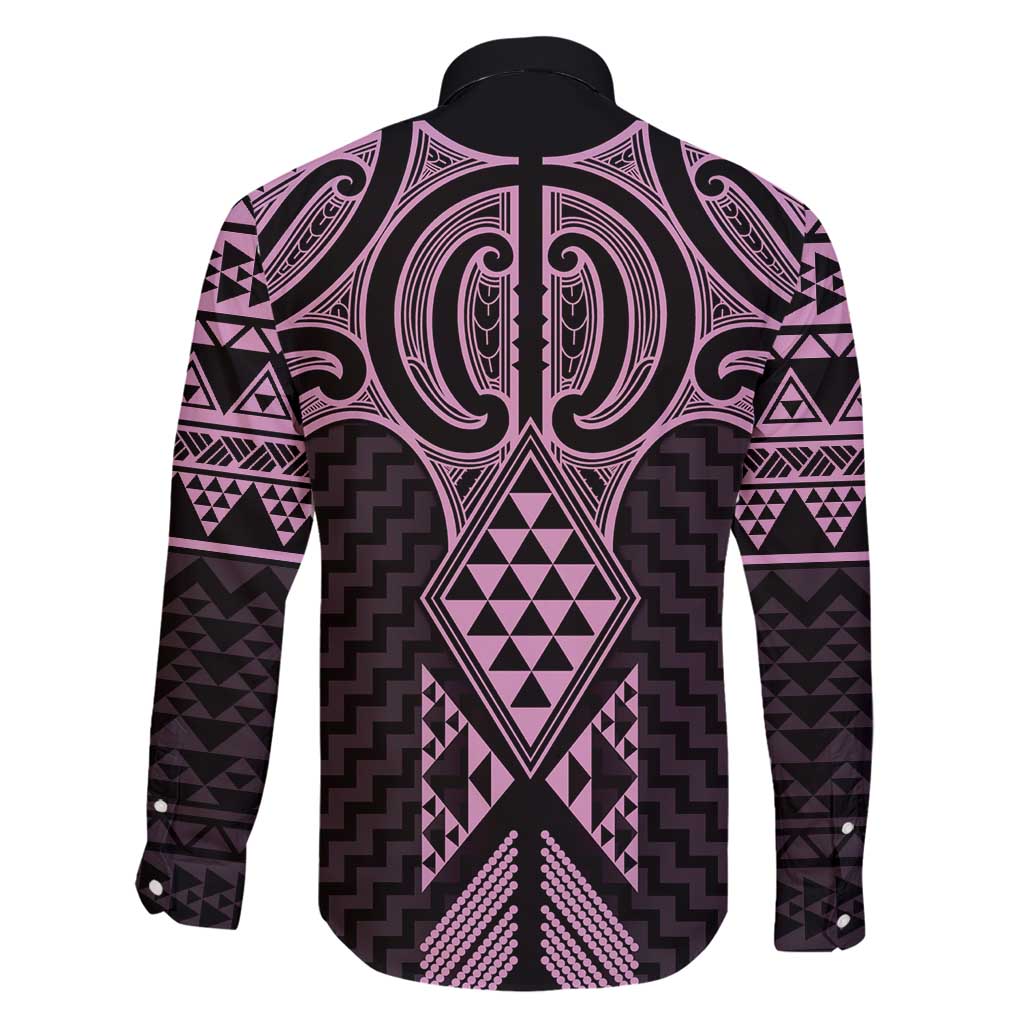 Mawhero Maori Ta Moko Poutama Art Family Matching Long Sleeve Bodycon Dress and Hawaiian Shirt