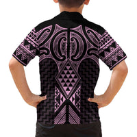 Mawhero Maori Ta Moko Poutama Art Family Matching Off The Shoulder Long Sleeve Dress and Hawaiian Shirt