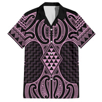 Mawhero Maori Ta Moko Poutama Art Family Matching Off The Shoulder Long Sleeve Dress and Hawaiian Shirt