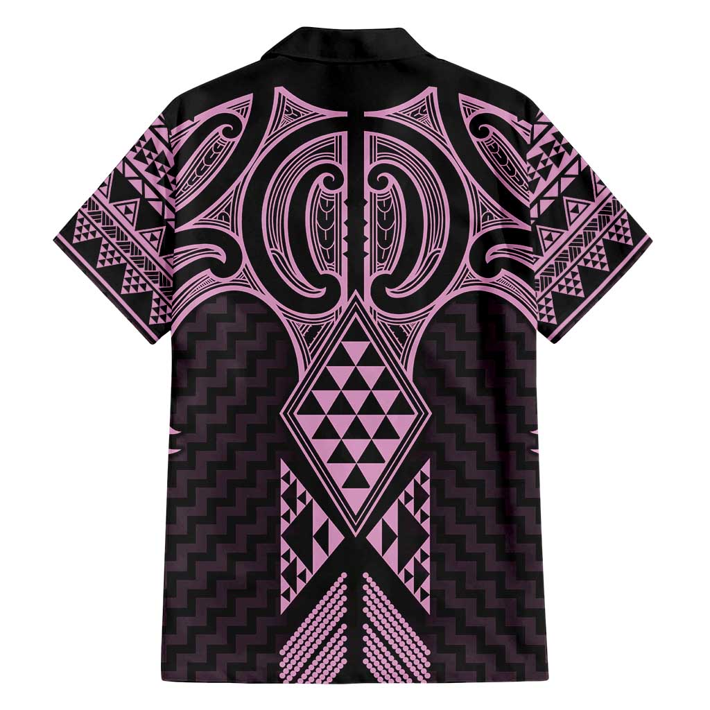 Mawhero Maori Ta Moko Poutama Art Family Matching Off Shoulder Short Dress and Hawaiian Shirt LT9 - Polynesian Pride