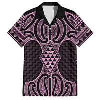 Mawhero Maori Ta Moko Poutama Art Hawaiian Shirt LT9 Pink - Polynesian Pride