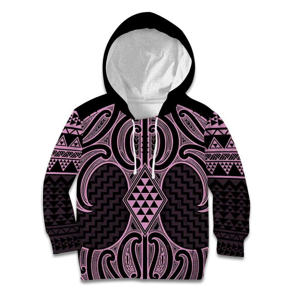Mawhero Maori Ta Moko Poutama Art Kid Hoodie