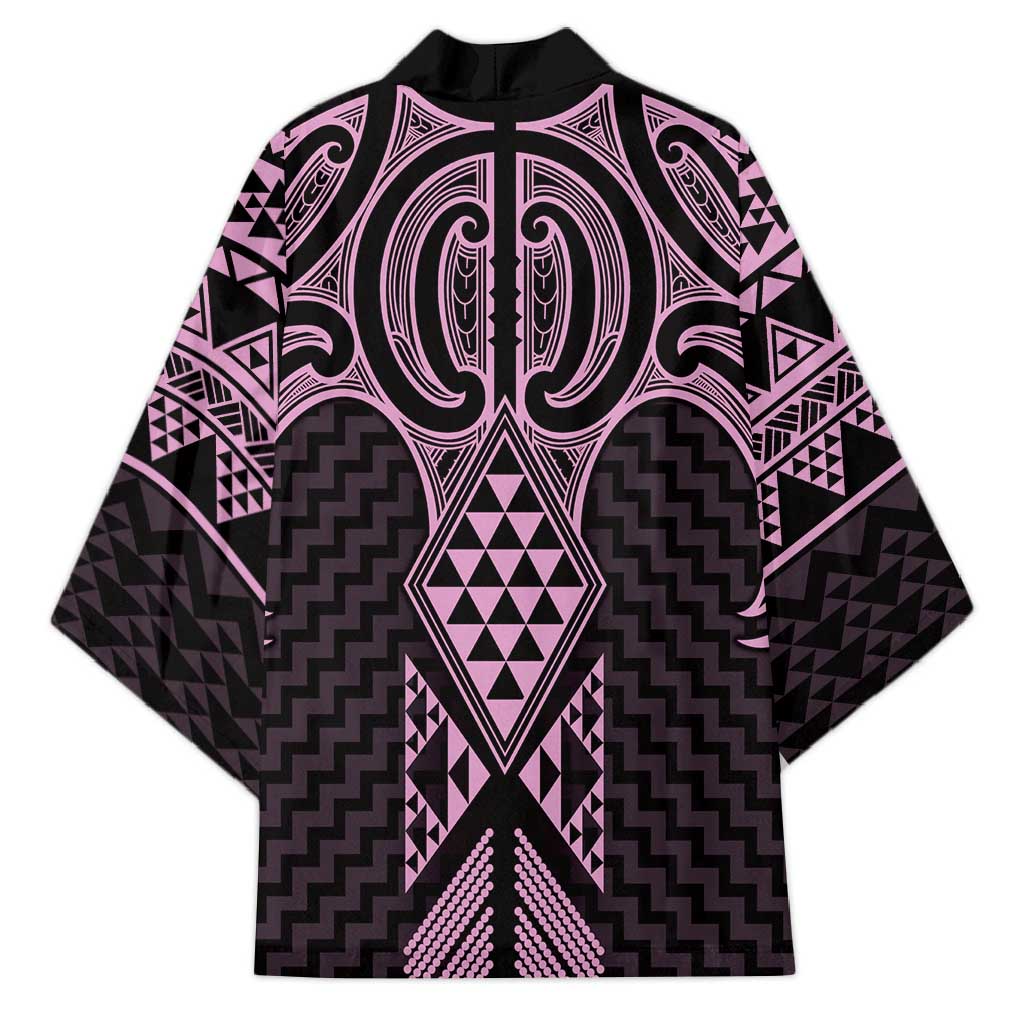 Mawhero Maori Ta Moko Poutama Art Kimono - Polynesian Pride
