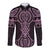 Mawhero Maori Ta Moko Poutama Art Long Sleeve Button Shirt