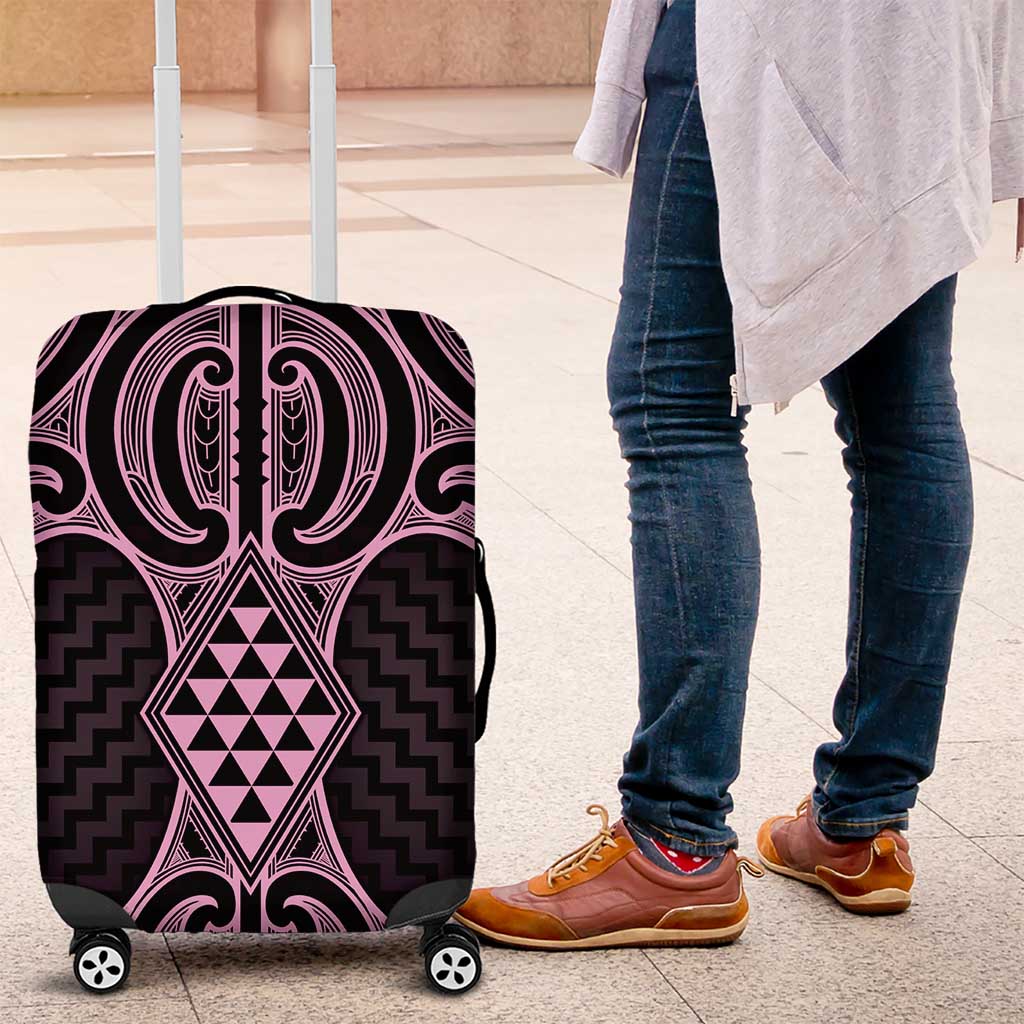 Mawhero Maori Ta Moko Poutama Art Luggage Cover