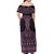 Mawhero Maori Ta Moko Poutama Art Off Shoulder Maxi Dress