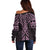 Mawhero Maori Ta Moko Poutama Art Off Shoulder Sweater