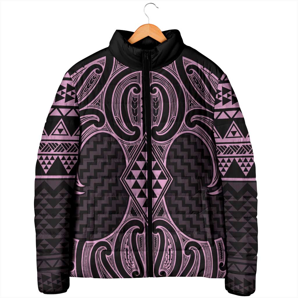 Mawhero Maori Ta Moko Poutama Art Padded Jacket - Polynesian Pride
