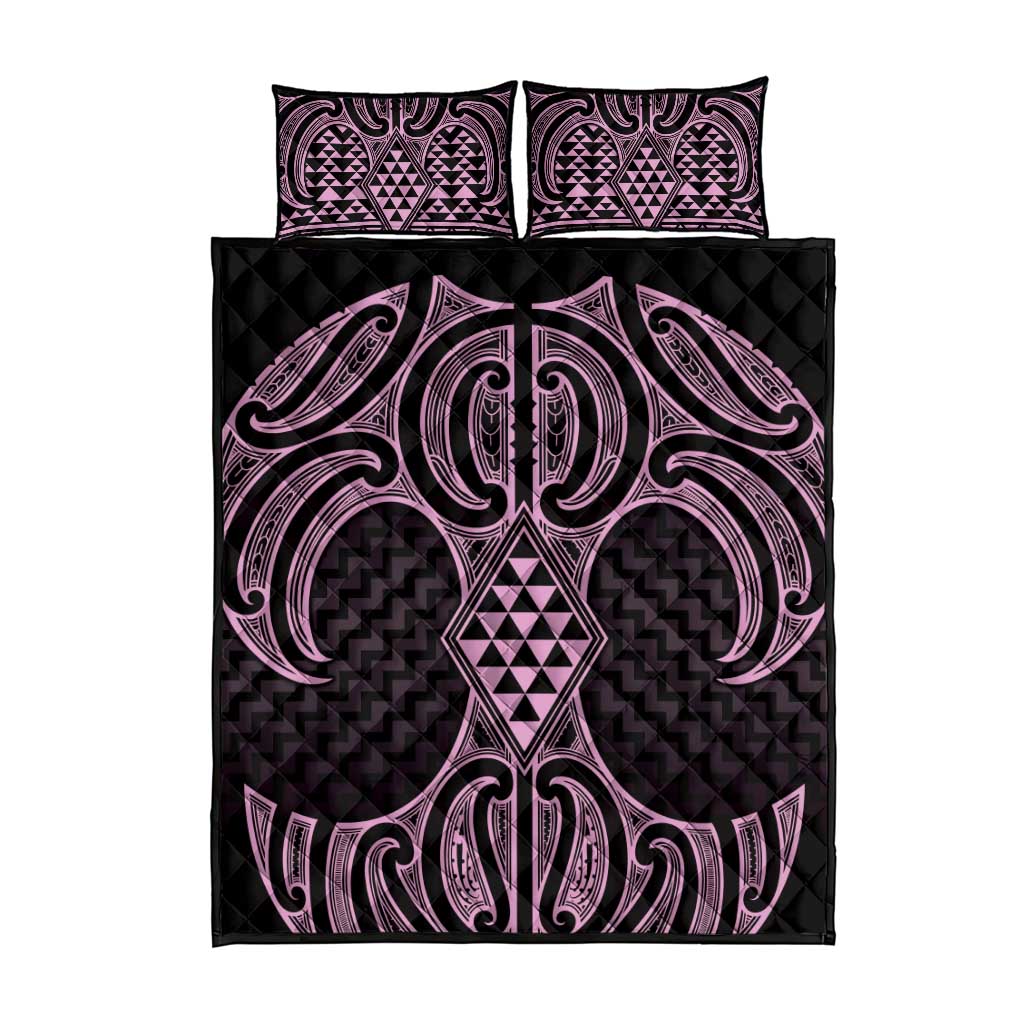 Mawhero Maori Ta Moko Poutama Art Quilt Bed Set LT9 - Polynesian Pride
