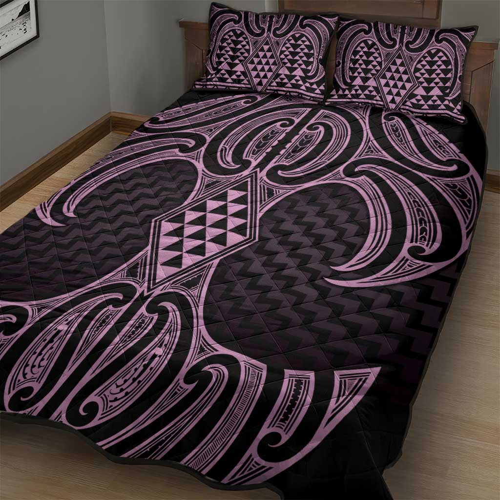 Mawhero Maori Ta Moko Poutama Art Quilt Bed Set LT9 - Polynesian Pride