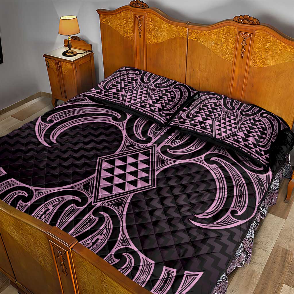 Mawhero Maori Ta Moko Poutama Art Quilt Bed Set LT9 - Polynesian Pride