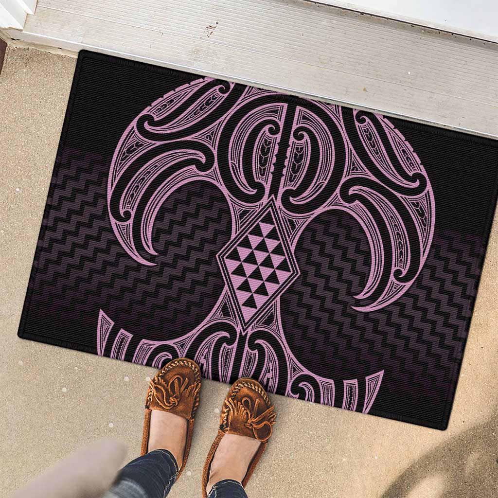 Mawhero Maori Ta Moko Poutama Art Rubber Doormat LT9 - Polynesian Pride