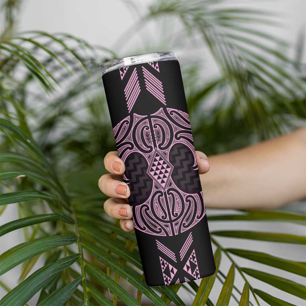 Mawhero Maori Ta Moko Poutama Art Skinny Tumbler