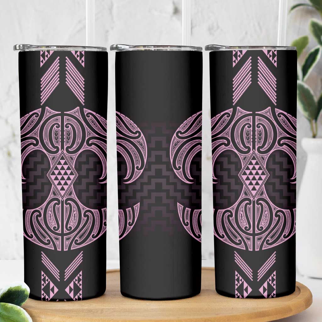 Mawhero Maori Ta Moko Poutama Art Skinny Tumbler