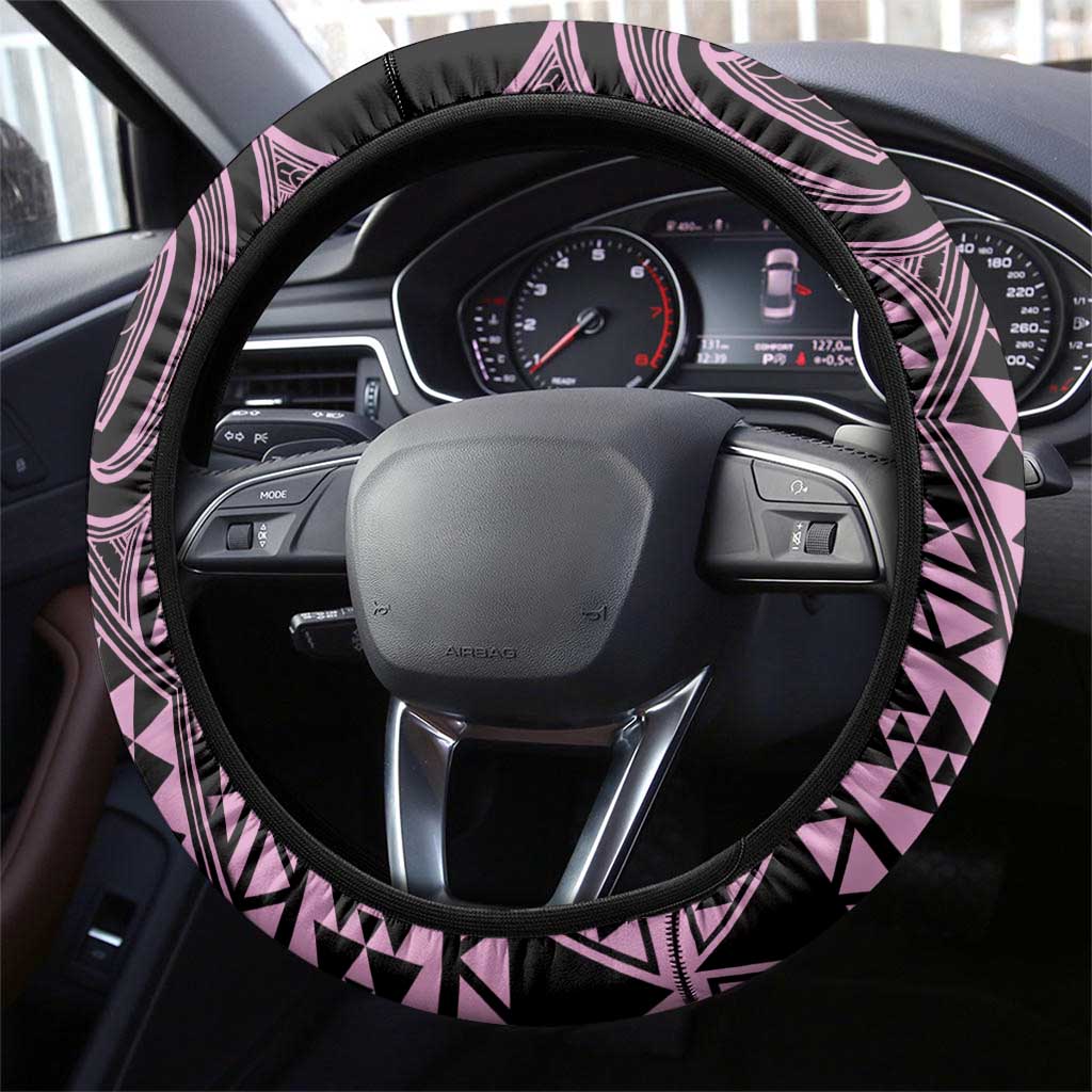 Mawhero Maori Ta Moko Poutama Art Steering Wheel Cover LT9 - Polynesian Pride