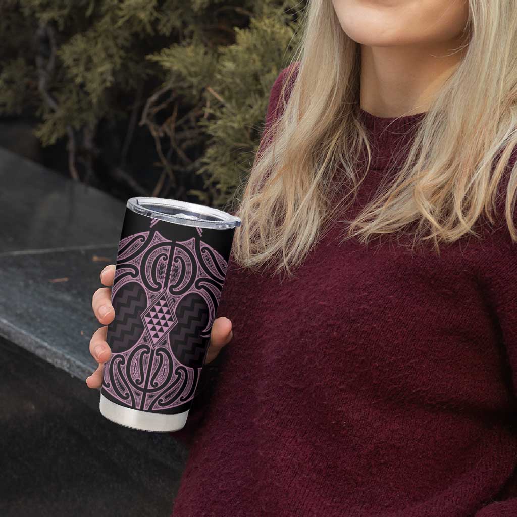 Mawhero Maori Ta Moko Poutama Art Tumbler Cup