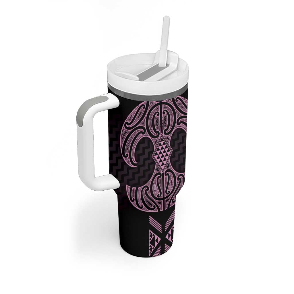 Mawhero Maori Ta Moko Poutama Art Tumbler With Handle