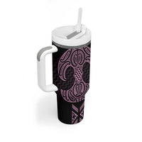Mawhero Maori Ta Moko Poutama Art Tumbler With Handle