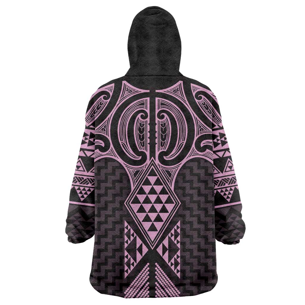 Mawhero Maori Ta Moko Poutama Art Wearable Blanket Hoodie LT9 - Polynesian Pride