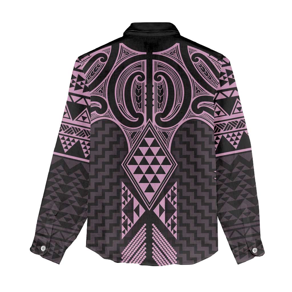Mawhero Maori Ta Moko Poutama Art Women Casual Shirt