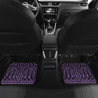 Waiporoporo Maori Ta Moko Poutama Art Car Mats LT9 Set 2pcs - Back Purple - Polynesian Pride