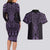 Waiporoporo Maori Ta Moko Poutama Art Couples Matching Long Sleeve Bodycon Dress and Hawaiian Shirt