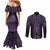 Waiporoporo Maori Ta Moko Poutama Art Couples Matching Mermaid Dress and Long Sleeve Button Shirt