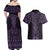 Waiporoporo Maori Ta Moko Poutama Art Couples Matching Off Shoulder Maxi Dress and Hawaiian Shirt
