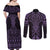 Waiporoporo Maori Ta Moko Poutama Art Couples Matching Off Shoulder Maxi Dress and Long Sleeve Button Shirt
