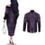 Waiporoporo Maori Ta Moko Poutama Art Couples Matching Off The Shoulder Long Sleeve Dress and Long Sleeve Button Shirt