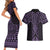 Waiporoporo Maori Ta Moko Poutama Art Couples Matching Short Sleeve Bodycon Dress and Hawaiian Shirt