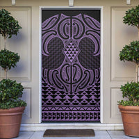 Waiporoporo Maori Ta Moko Poutama Art Door Cover - Polynesian Pride